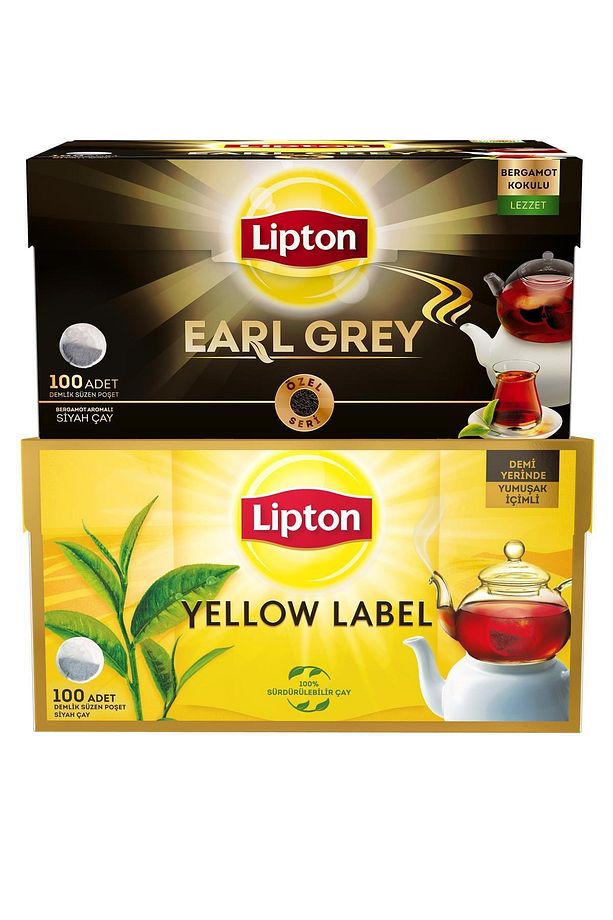 Yellow Label Demlik Poşet Çay 100'lü + Earl Demlik Poşet Çay 100'lü - 1