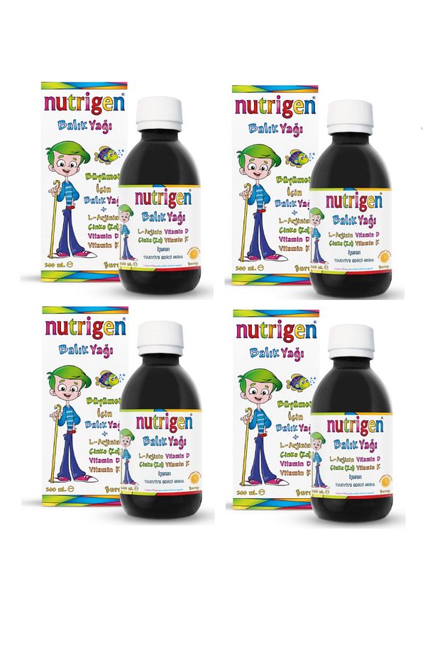 L-arjinin, Çinko, Vitamin D Ve Vitamin K Içeren Balık Yağı Şurubu 200 ml X4 Adet - 1