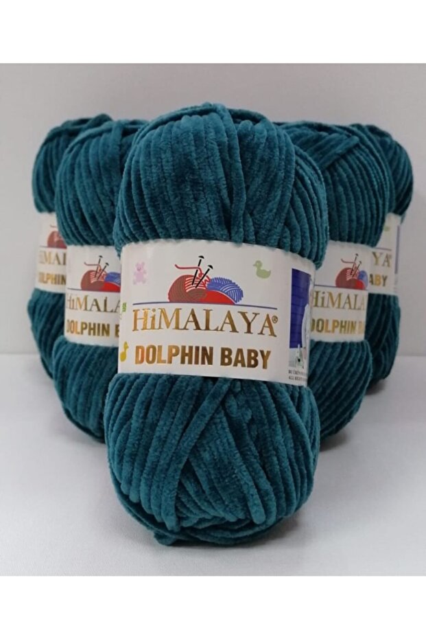 Dolphin Baby Velvet Hand Knitting Thread 80348 - 5 Pieces