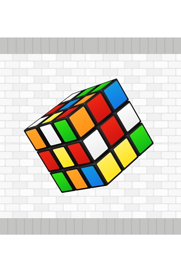 ملصق مدرسي ثلاثي الأبعاد بنمط مكعب روبيك - 2