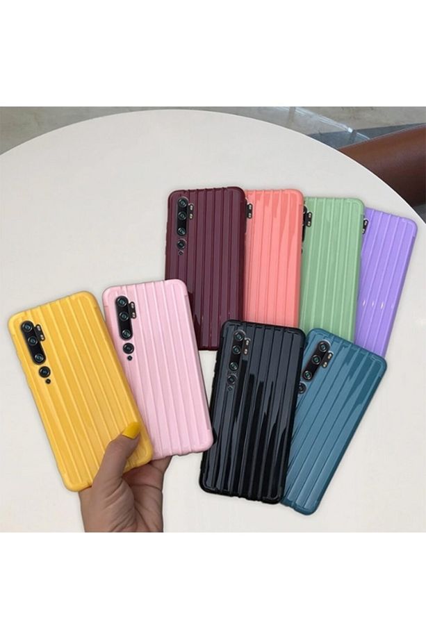 Xiaomi Mi Note 10-cc9 Pro Trunk Lines Ince Soft Silikon Kılıf - Kırmızı - 3