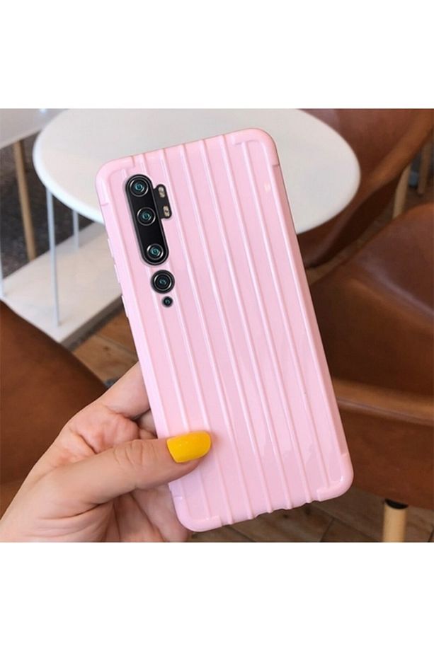 Xiaomi Mi Note 10-cc9 Pro Trunk Lines Ince Soft Silikon Kılıf - Kırmızı - 4