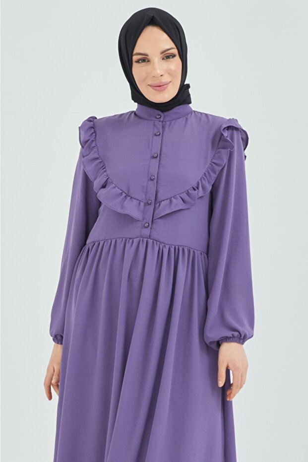 Krep Astarlı Elbise - 6