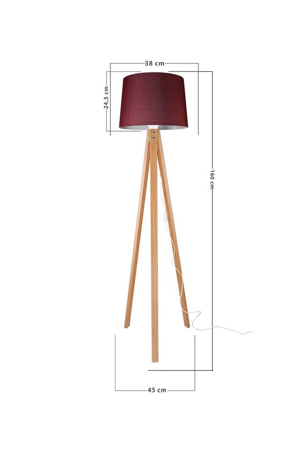 Deko Lambader Bambu Ayak / Bordo Şapka - 4