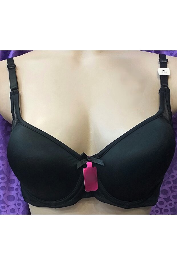 B Cup Hollow Underwire Bra Black