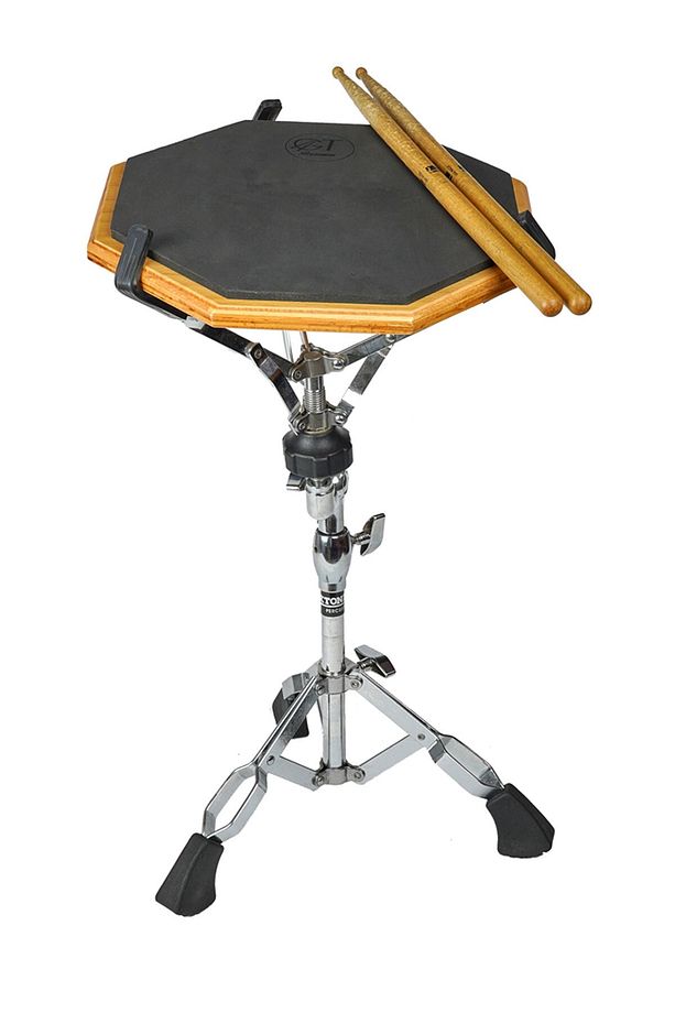 Bateri Çalışma Pedi Practice Pad Davul Çalışma Ped Baget Çalışma Pedi Bateri Pad Masif Large Model - 1