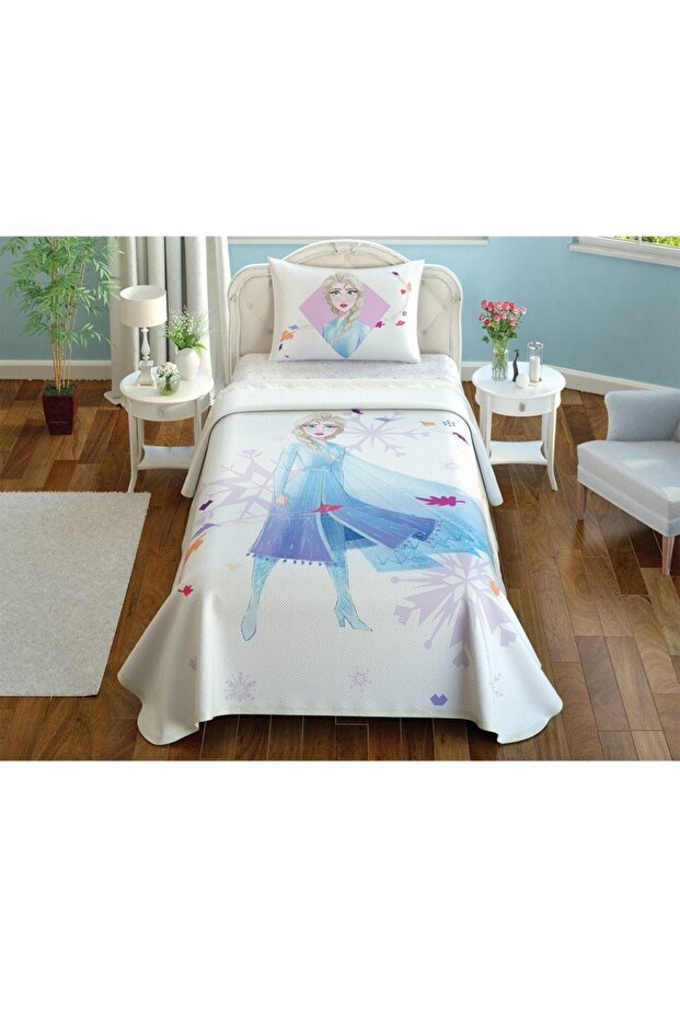 Licensed Pique Set D. Frozen 2 Elsa Queen 120x200 Single Person