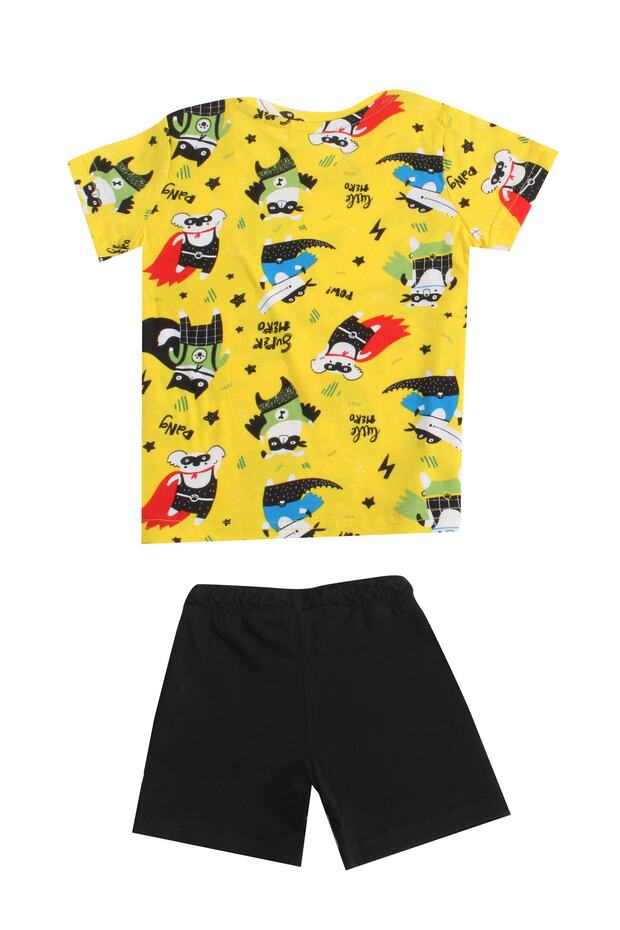 طقم علوي سفلي أصفر للجنسين Mbhy01b - 4