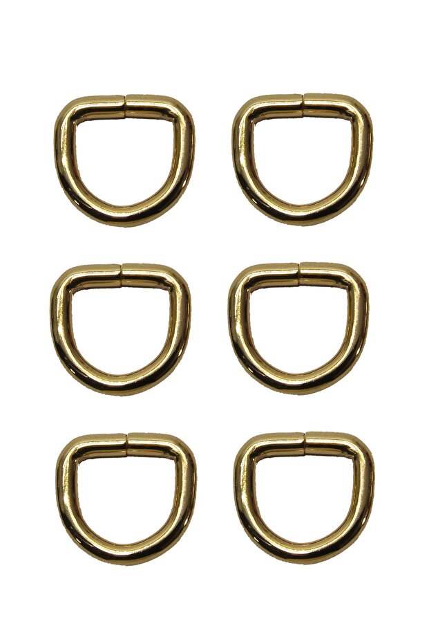حلقة على شكل حرف D 2 سم (6 قطع) - 1