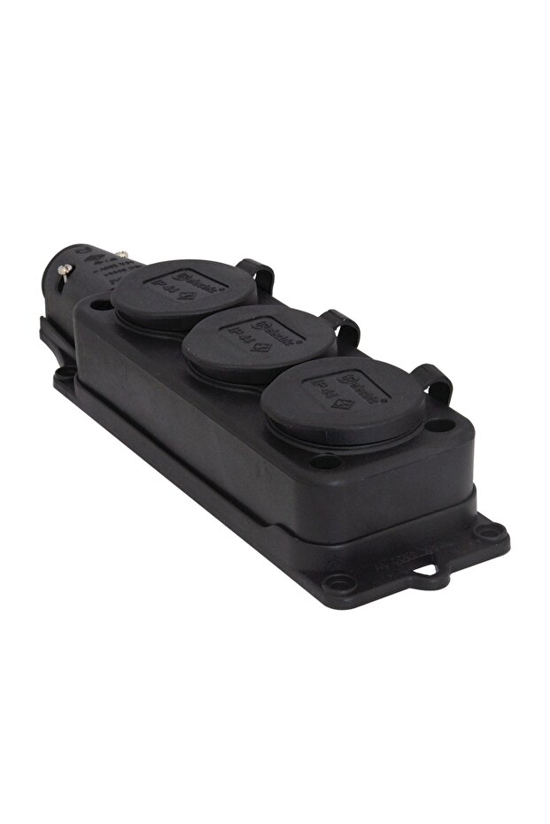 1x16a - مقبس ثلاثي المجموعة مطاطي - 1