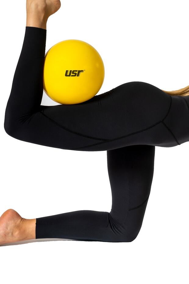 Pilates Topu 554bm 20+55 cm Pilates Topu  Pompa ve  2 Lastik Sarı - 2
