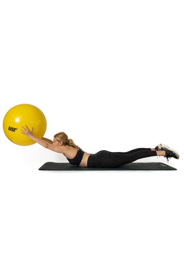 Pilates Topu 554bm 20+55 cm Pilates Topu  Pompa ve  2 Lastik Sarı - 3