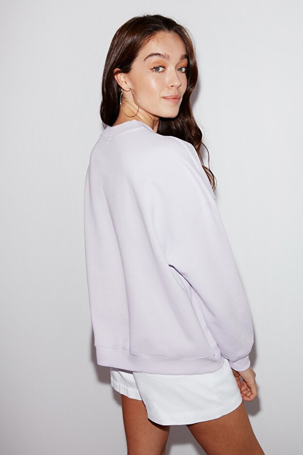 Sketch Oversize Lila Sweatshirt - 6