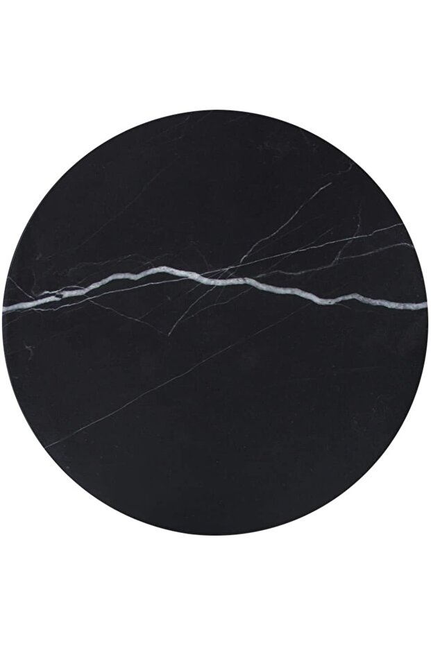 Nero Marquina - Black Round Marble Presentation Tray | 30cm |