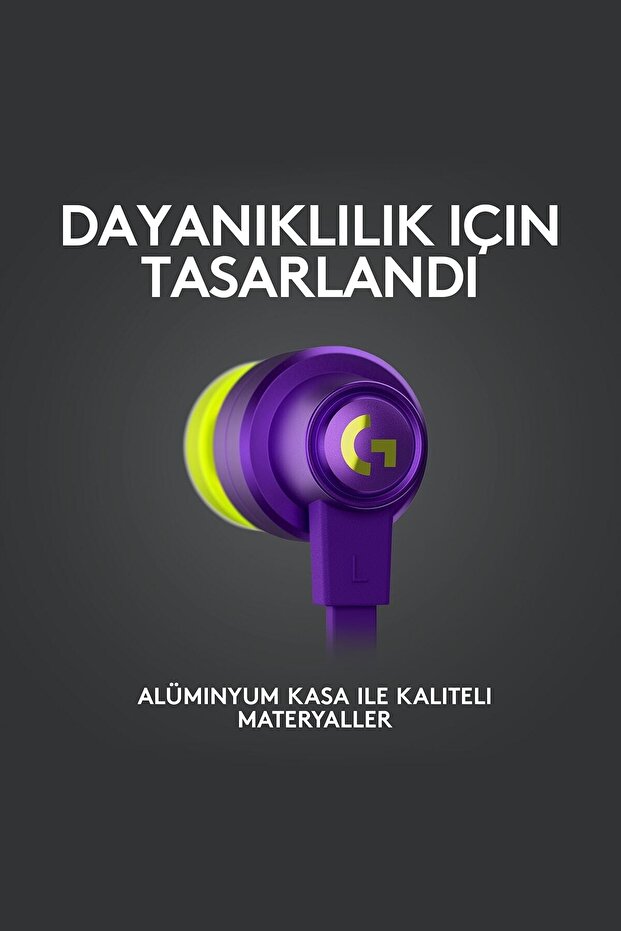 G G333 Kulakiçi Mikrofonlu Stereo Oyun Kulaklığı - Mor - 2