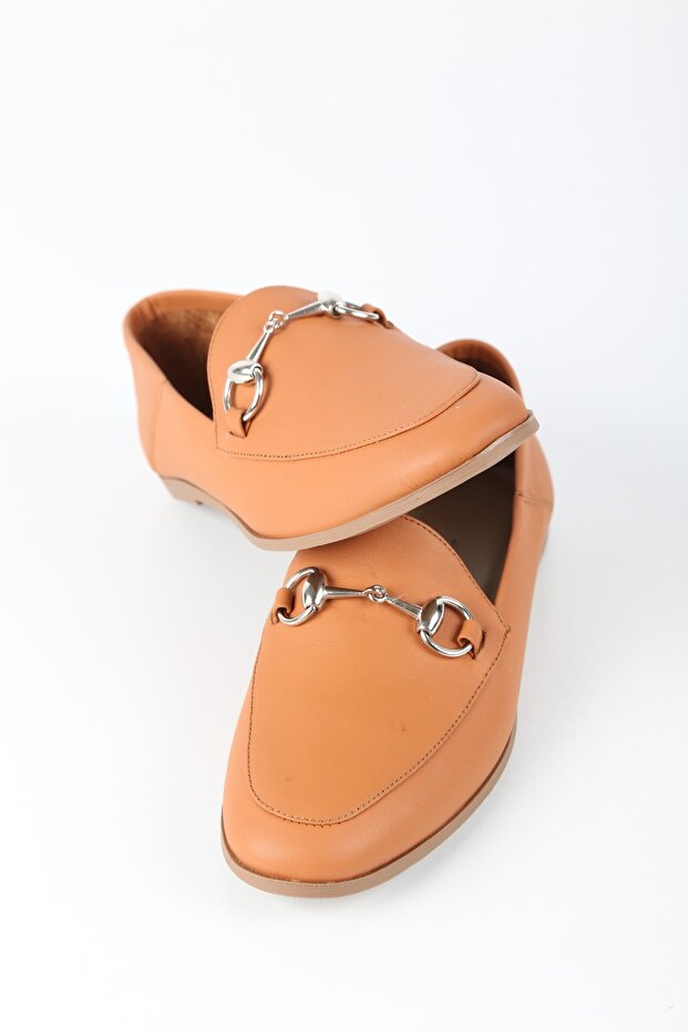 Luna Kahverengi Hakiki Deri Kadın Babet - 3