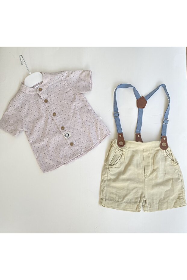 Baby Boy Strappy Shorts Shirt Set