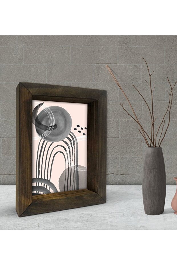 هدية ديكور إطار خشبي صلب طبيعي 15x20 سم-91