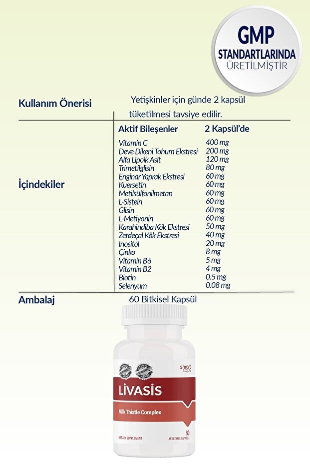 Livasis Milk Thistle Camplex 60 Bitkisel Kapsül - 3