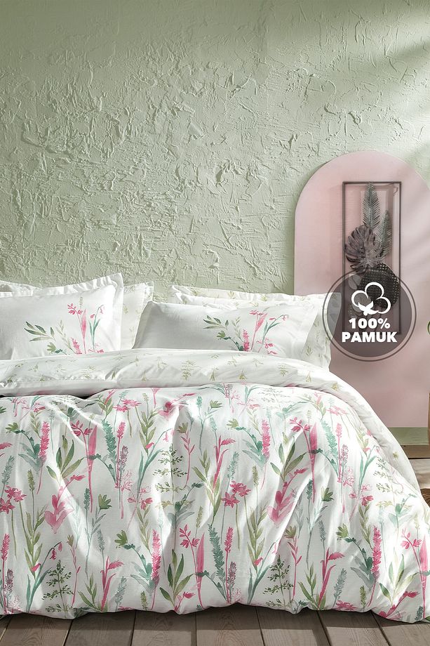 Hana Ranforce Tek Kişilik Nevresim Takımı - Pembe - 1