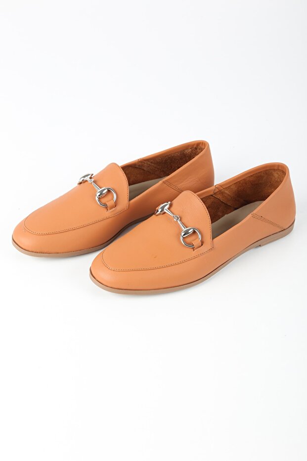 Luna Kahverengi Hakiki Deri Kadın Babet - 1