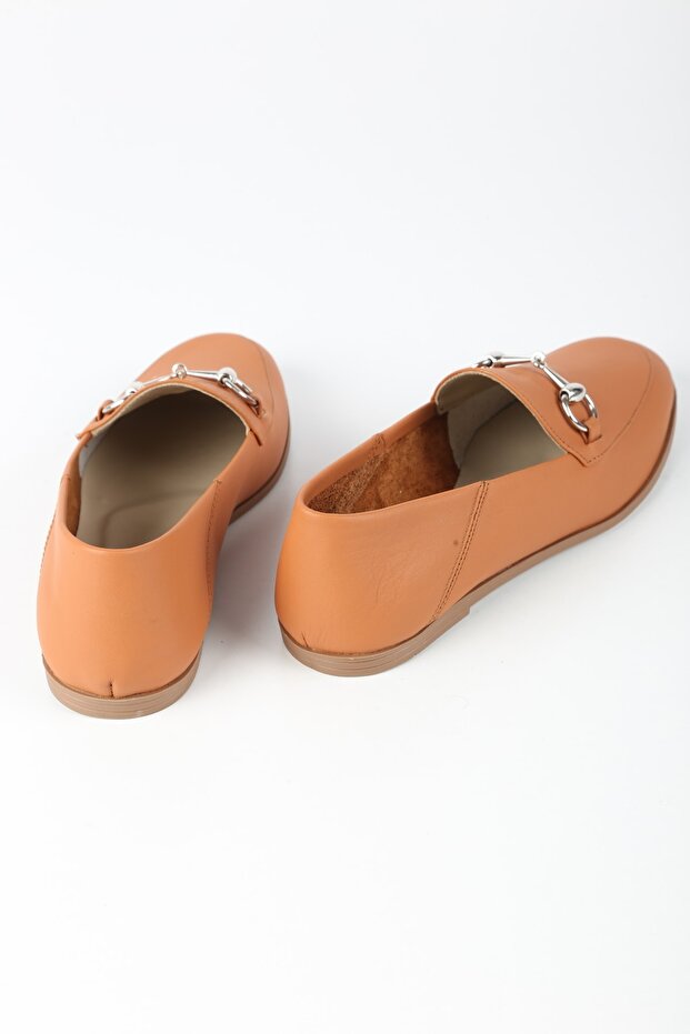 Luna Kahverengi Hakiki Deri Kadın Babet - 4