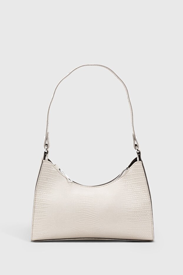 Women's Lizard Cream Baguette Bag 195
