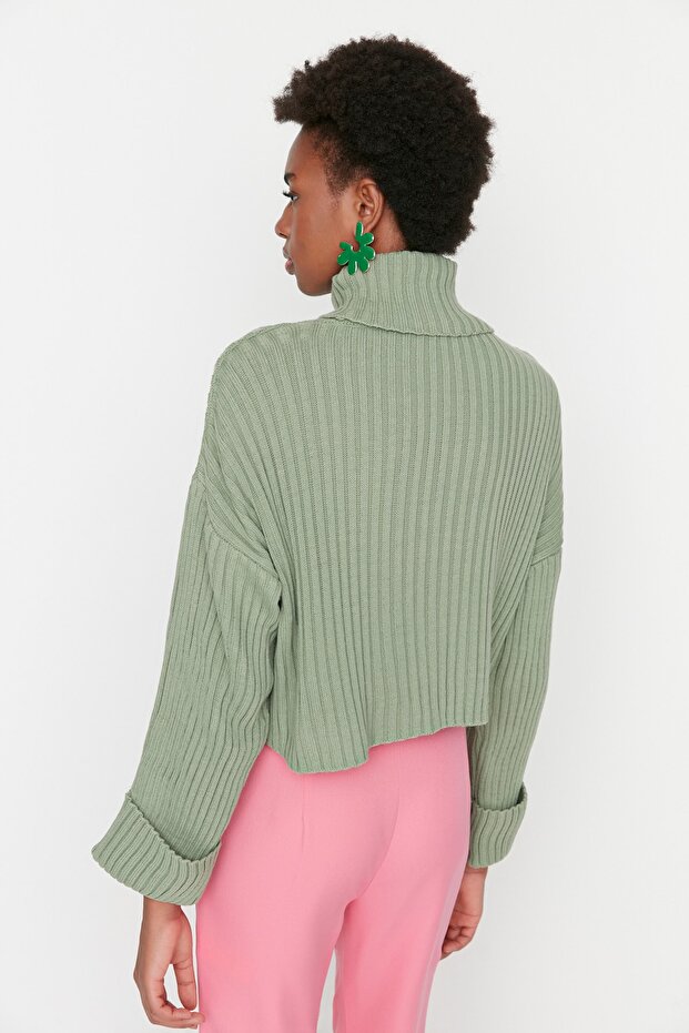 Mint Kurzer Basic Strickpullover TWOAW22KZ0223 - 5