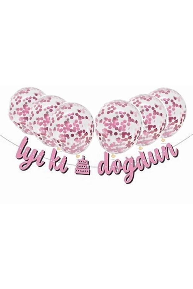 Pink Happy Birthday Banner Set