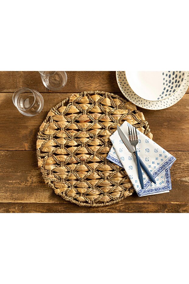 Knit Wicker American Service 38 Cm Beige