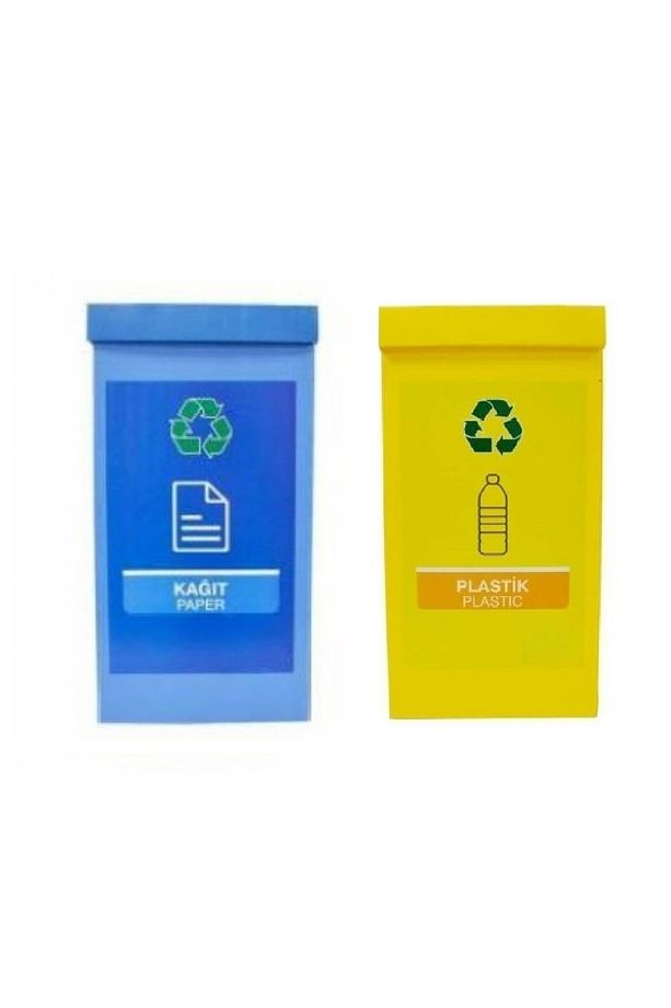 Geri Dönüşüm Kutusu Plastik Atık Ve Kağıt Atık Dönüşüm Kutusu - 1