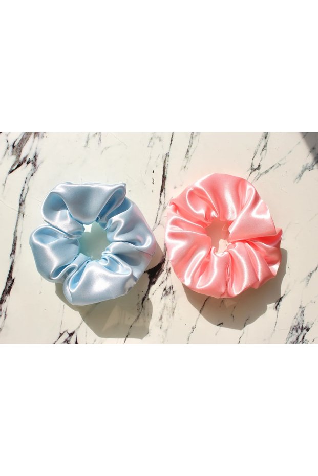 Gender Reveal Party Gift Scrunchie Buckle Set of 10 5 Blue 5 Pink Baby Shower