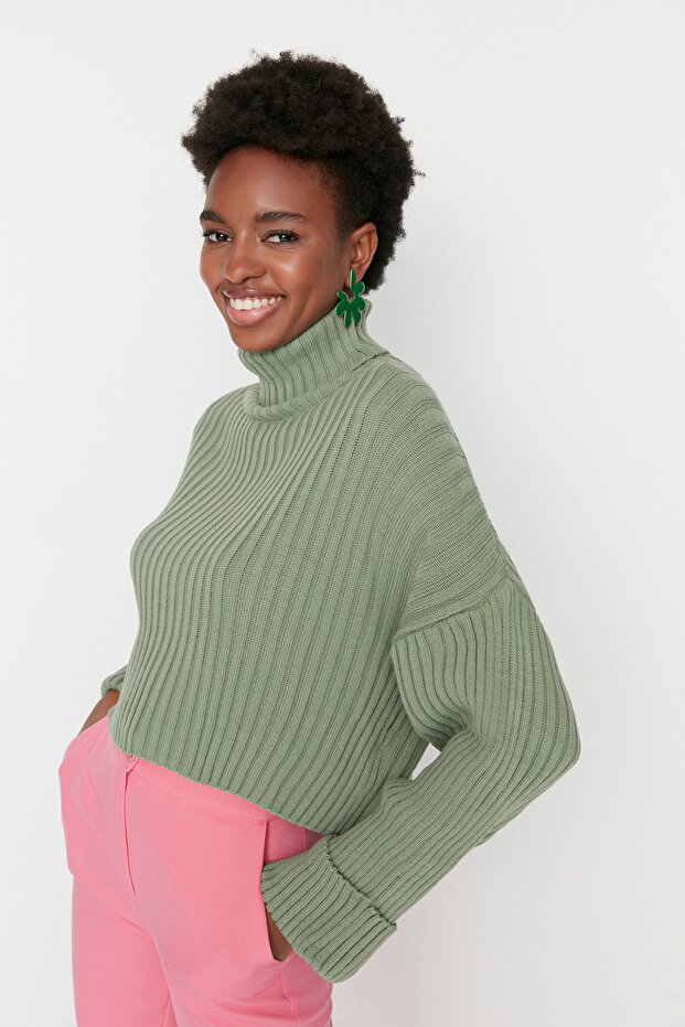 Mint Kurzer Basic Strickpullover TWOAW22KZ0223 - 2