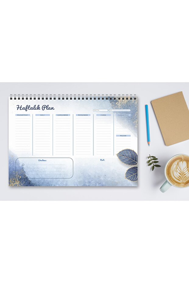 مخطط أسبوعي مقاس A4 ورق ذهبي - 2