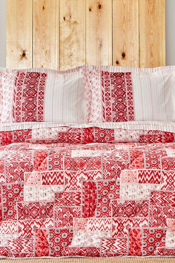 Pietra Kırmızı %100 Pamuk King Size Nevresim Takımı - 2