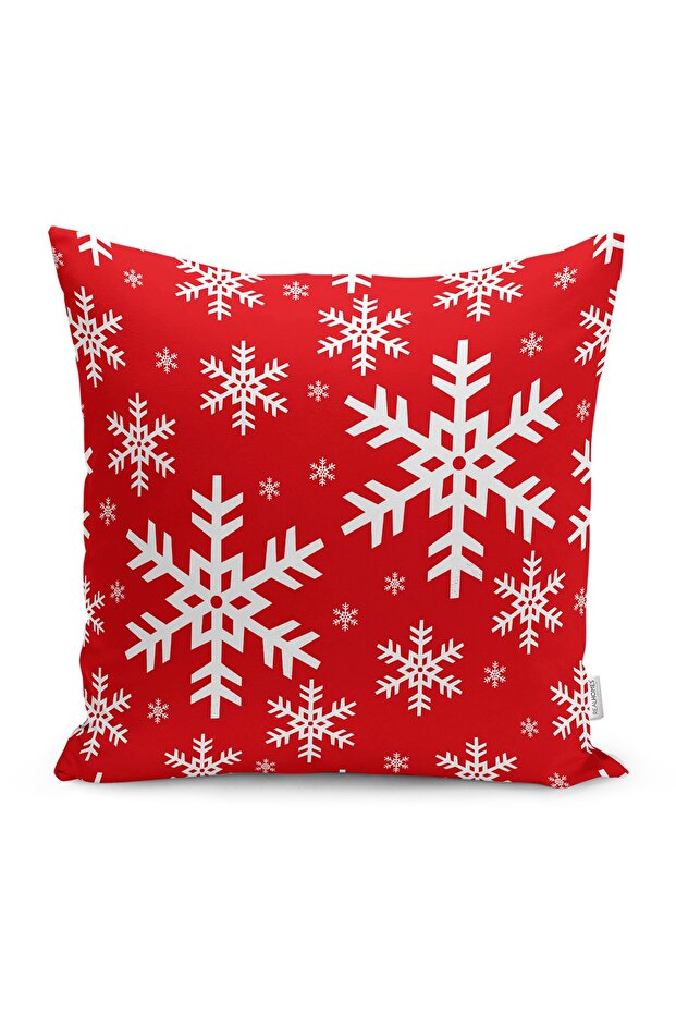 Red Floor Snowflake Special Design Christmas Themed Pillow Throw Pillow Cover