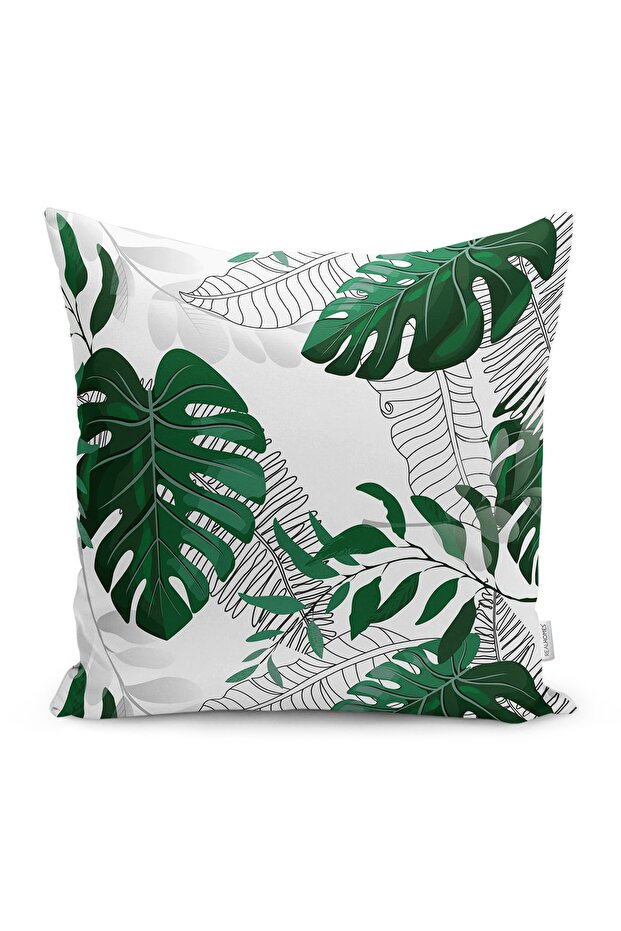 Green Tropical Leaf Model Decorative Pillow Throw Pillow Case