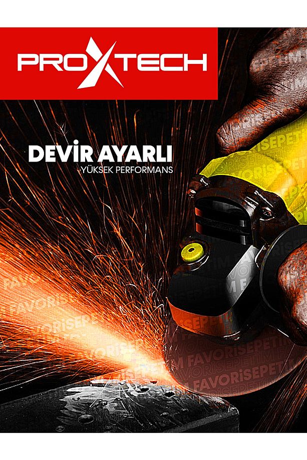 Proxtech Yüksektork Devir Ayarlı Spral Taşlama Makinası Avuç Içi Taşlama 115 Mm 5 Adet Disk Hediye - 3