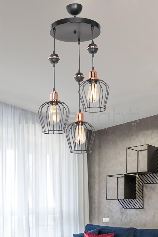 Akses Küre / Karo 3lü Lena Avize - 1