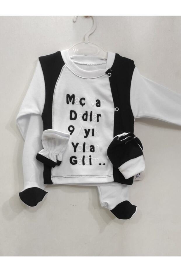 Unisex Baby Black Born Fanatic Fan Set of 4 Rompers