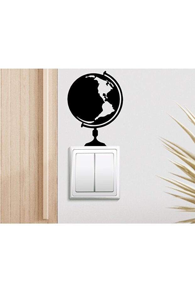 Home World Globe Designed Wall Sticker-1