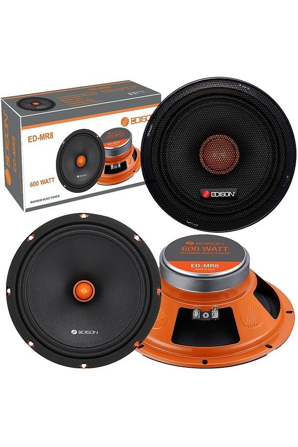 Oto Mıdrange 20cm 600w Kapaklı 2 Adet Edıson Ed-mr8 - 1