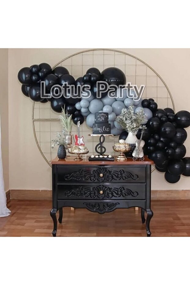 50 Pieces Balloon Chain Set ( Black - Gray Balloon )