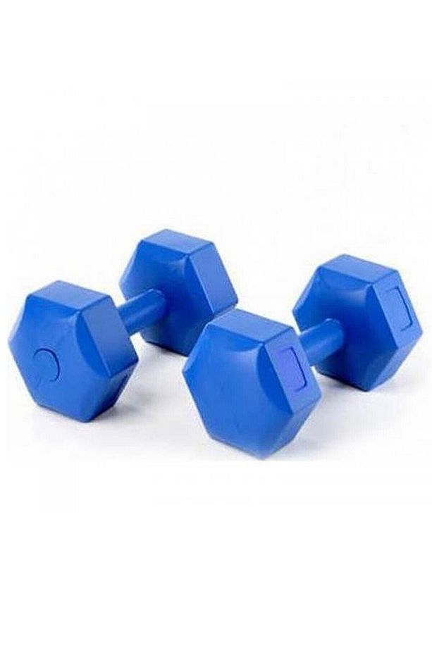 4kg x 2 Adet Dambıl ve Atlama İpi Kombin Seti Vinyl Kaplama Dumbell - 1