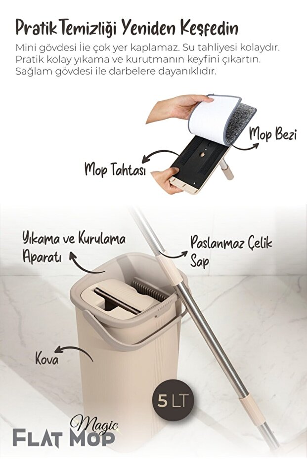Magic Flat (Tablet) Mop Set ( 4 Adet Bez ) - 3