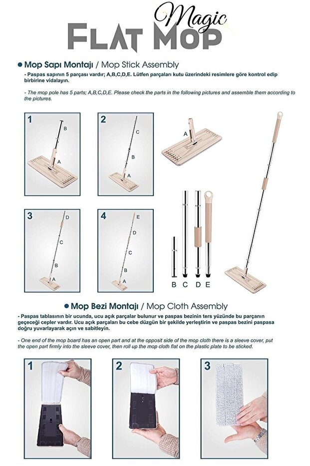 Magic Flat (Tablet) Mop Set ( 4 Adet Bez ) - 5