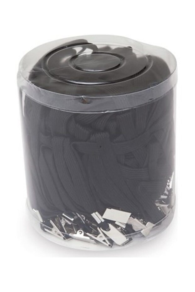 Metal Clip ID Badge Rope 100 Black