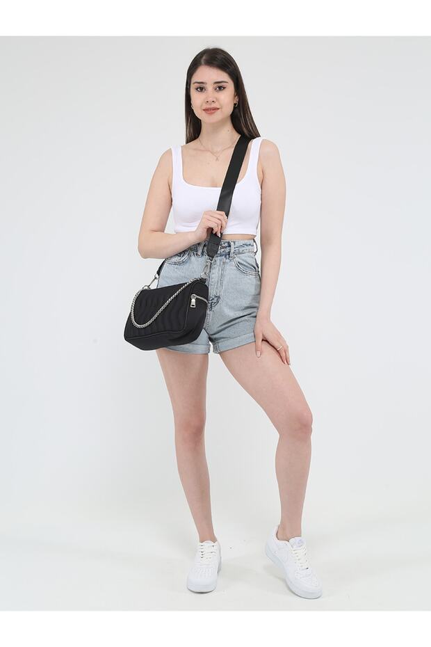 Siyah Bondit Çapraz Çanta - 7