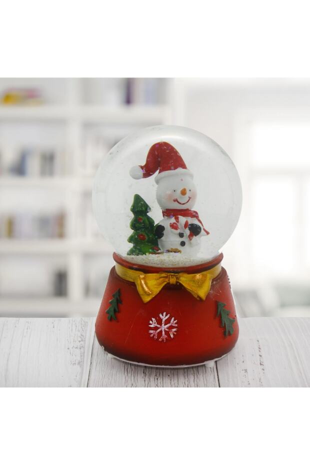 8x12cm Müzikli Işıklı Kar Küresi Kardan Adamlı Yılbaşı - 1