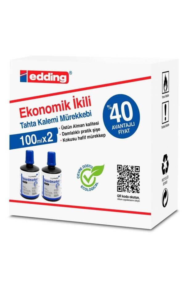 Tahta Kalem Mürekkebi Ekonomik 100 ml Mavi (2 Li Paket) - 1